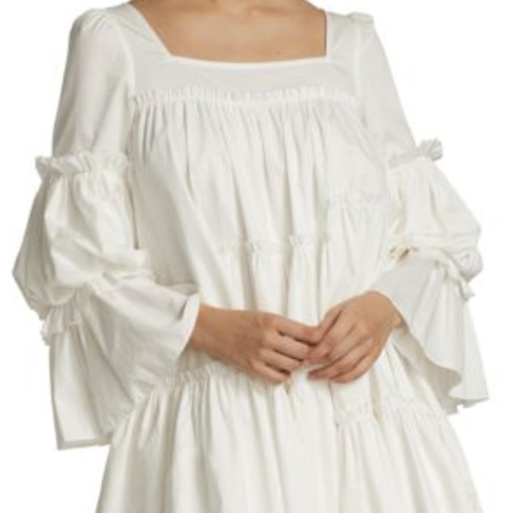 Aje L'espirit Ruffle Mini Dress Size L - Picture 3 of 8